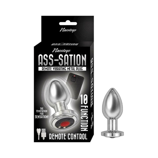 Nasstoys Ass-Sation Remote Vibrating Metal Plug Silver 