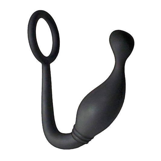 Nasstoys Butts Up P-Spot Pleasure Silicone Cock Ring & Anal Plug Black 1