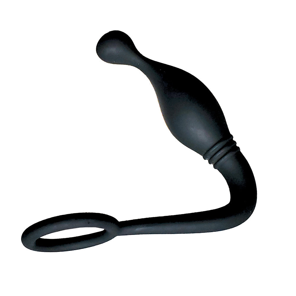 Nasstoys Butts Up P-Spot Pleasure Silicone Cock Ring & Anal Plug Black 2