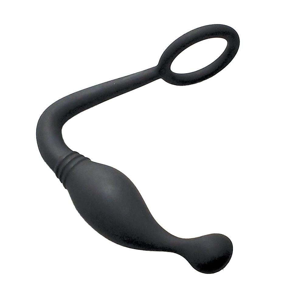 Nasstoys Butts Up P-Spot Pleasure Silicone Cock Ring & Anal Plug Black 3