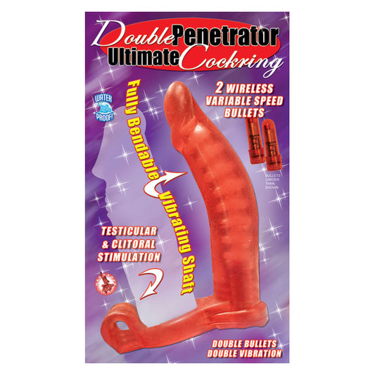 Nasstoys Double Penetrator Bendable C-Ring (Red) 