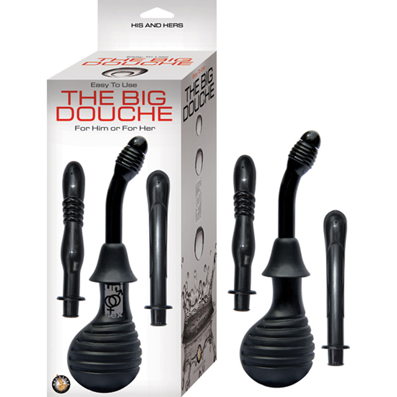 Nasstoys The Big Douche For Vaginal & Anal Use With 3 Unique Attachments (Black) 