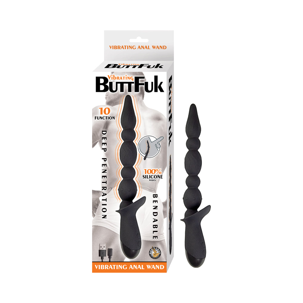 Nasstoys Vibrating Buttfuk Vibrating Anal Wand Black 