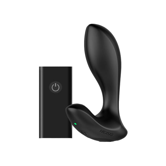 Nexus Duo Plug Rechargeable Remote-Controlled Vibrating Silicone Anal Plug Black 1