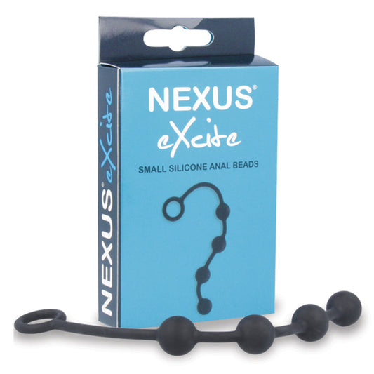 Nexus EXCITE Silicone Anal Beads Small Black 