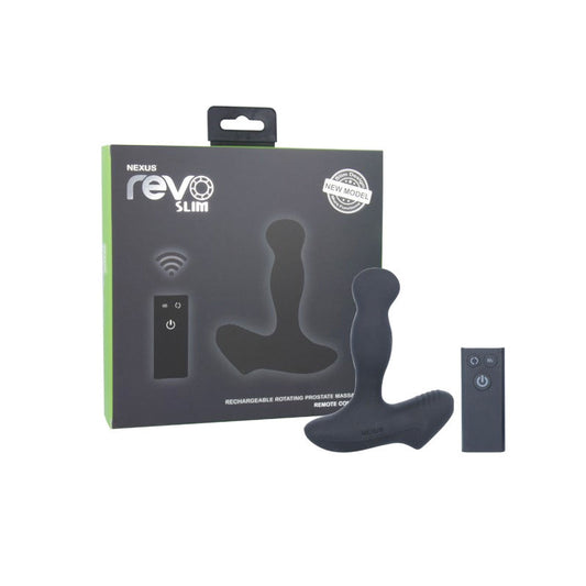 Nexus Revo Slim Remote Control Rotating Prostate Massager - Black 