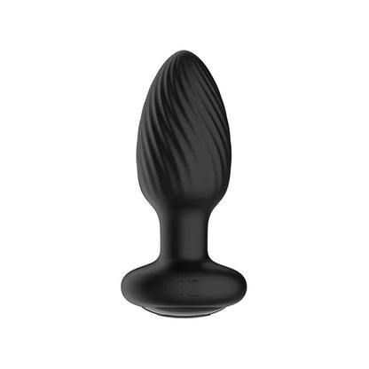 Nexus Tornado Rechargeable Remote-Controlled Rotating & Vibrating Textured Silicone Anal Plug Black 2