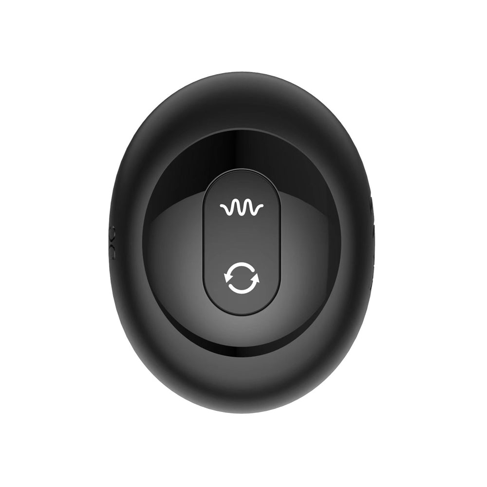 Nexus Tornado Rechargeable Remote-Controlled Rotating & Vibrating Textured Silicone Anal Plug Black 5