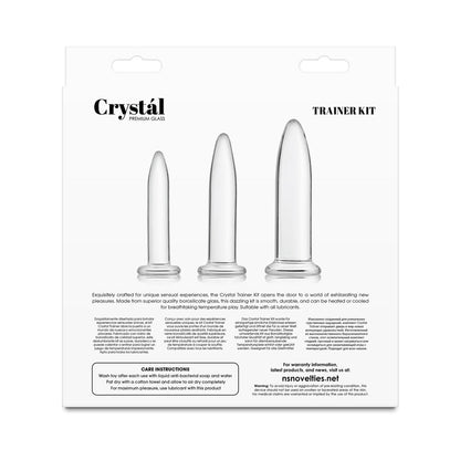 NS Novelties Crystal 3-Piece Glass Trainer Kit Clear3