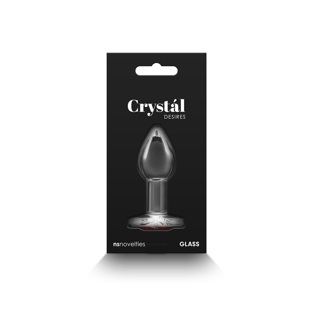 NS Novelties Crystal Desires Red Heart Gem Glass Plug Small3
