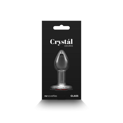 NS Novelties Crystal Desires Red Heart Gem Glass Plug Small3