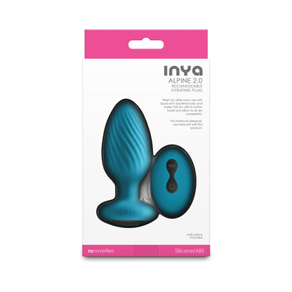 NS Novelties INYA Alpine 2.0 Gyrating and Vibrating Plug with Remote Teal 3