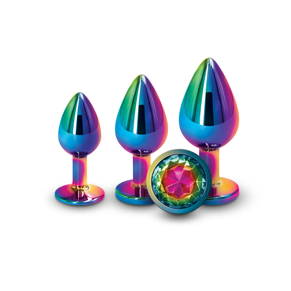 NS Novelties Rear Assets 3-Piece Metal Plug Kit 2
