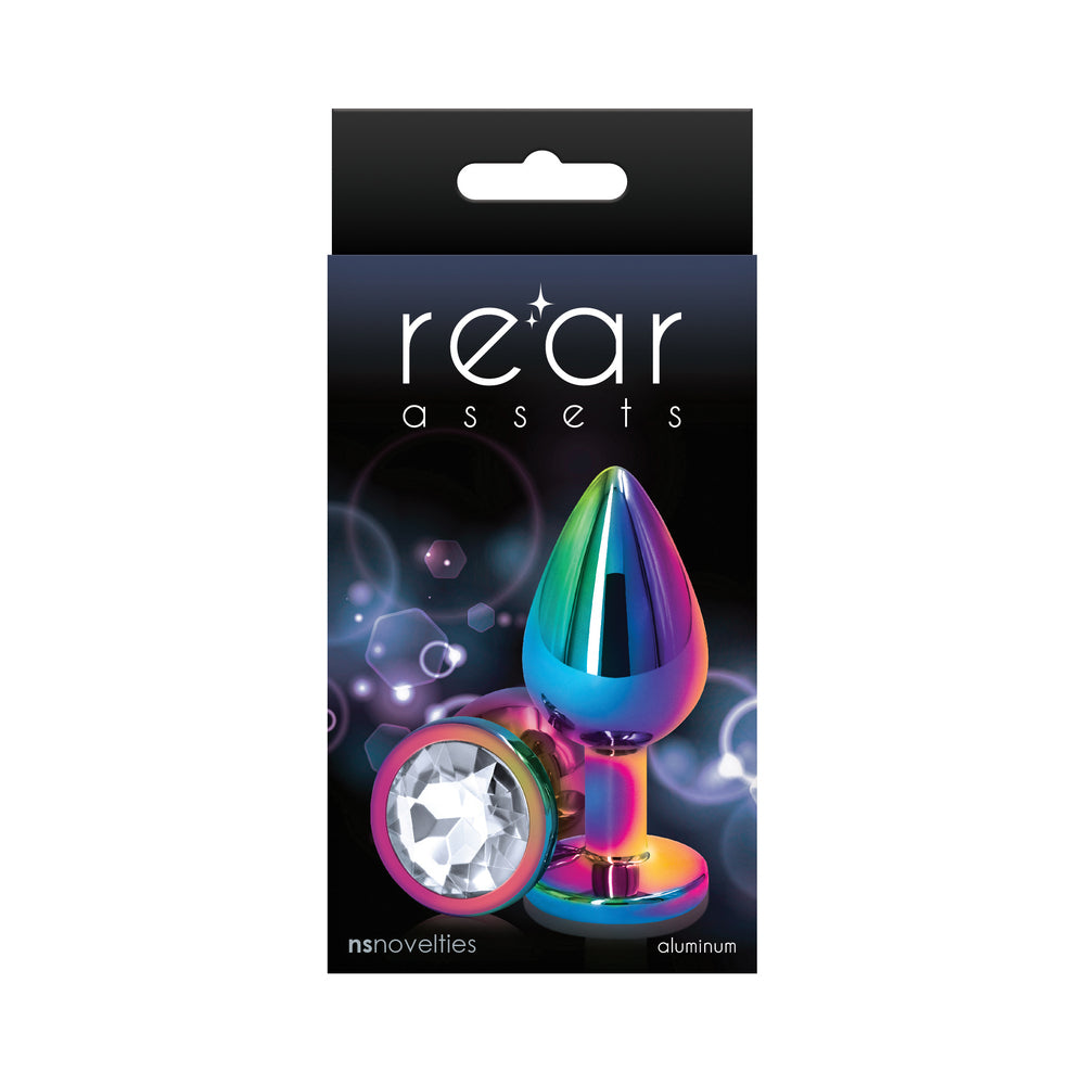 NS Novelties Rear Assets Metal Anal Plug Multicolor 3