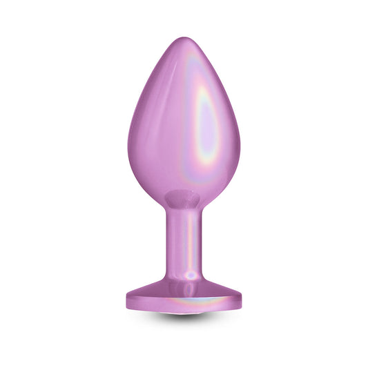 NS Novelties Rear Assets Metal Plug Iridescent Pink Medium 1