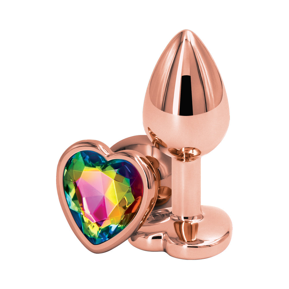 NS Novelties Rear Assets Rose Gold Heart Plug 11