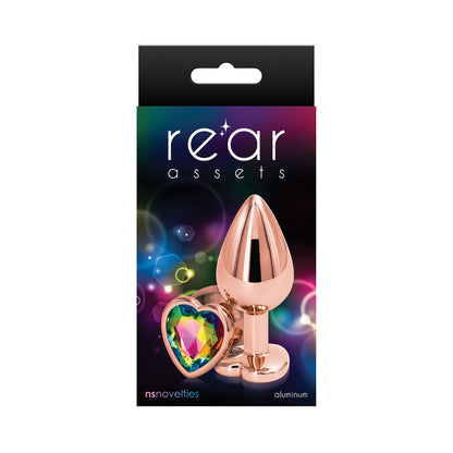 NS Novelties Rear Assets Rose Gold Heart Plug 2