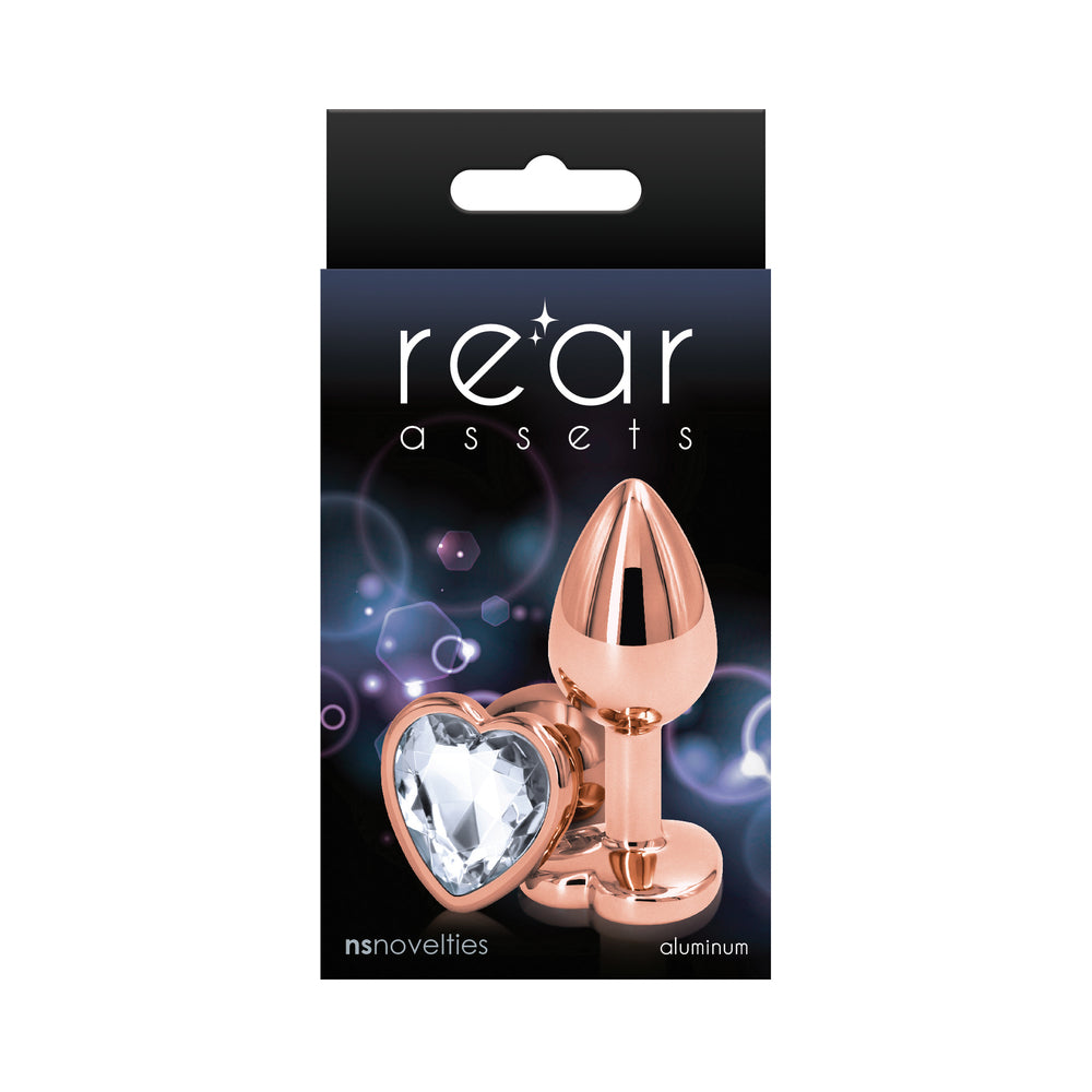 NS Novelties Rear Assets Rose Gold Heart Plug 3