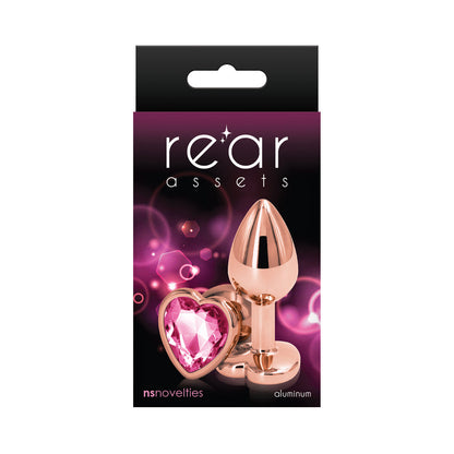 NS Novelties Rear Assets Rose Gold Heart Plug 4