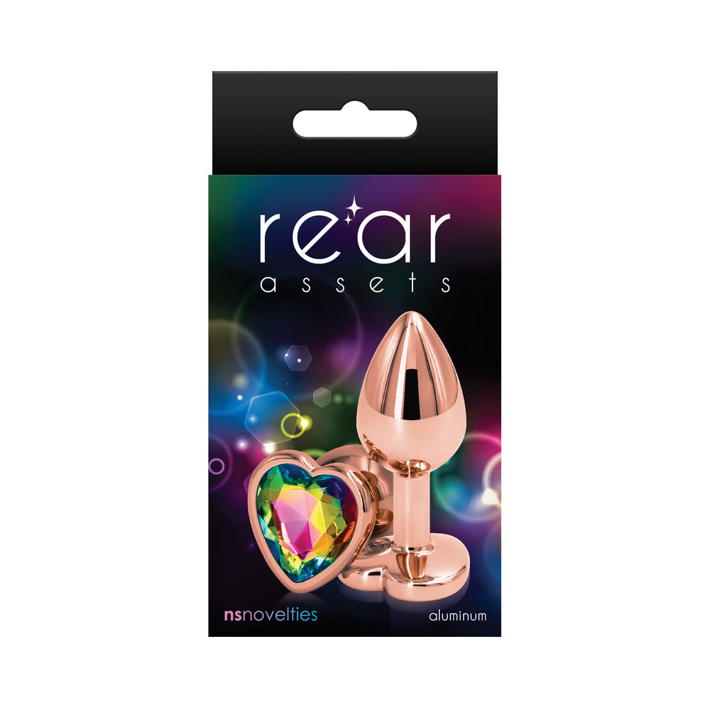 NS Novelties Rear Assets Rose Gold Heart Plug 5