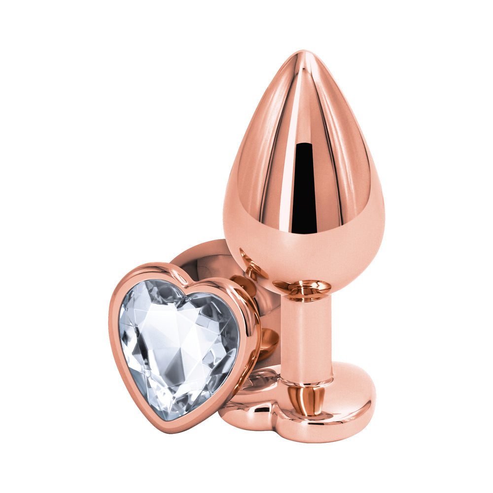 NS Novelties Rear Assets Rose Gold Heart Plug 6