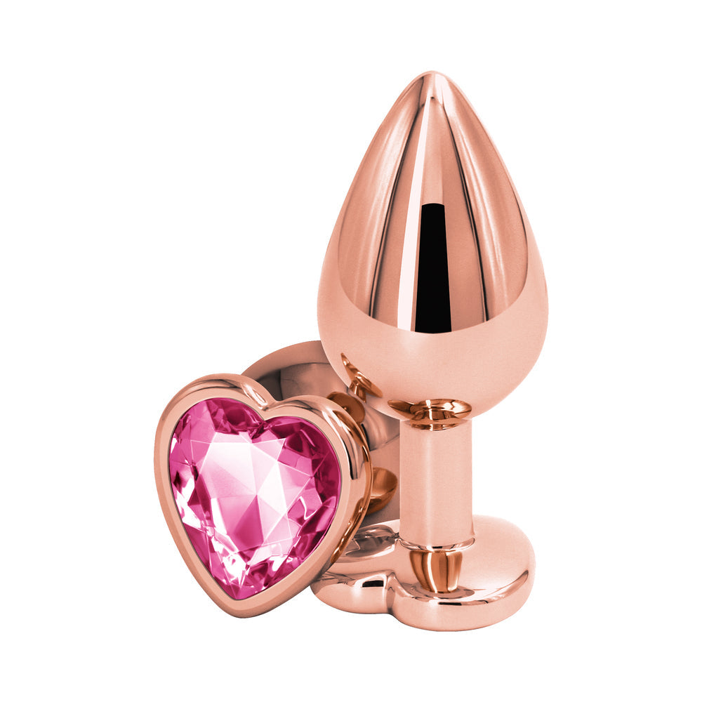 NS Novelties Rear Assets Rose Gold Heart Plug 7