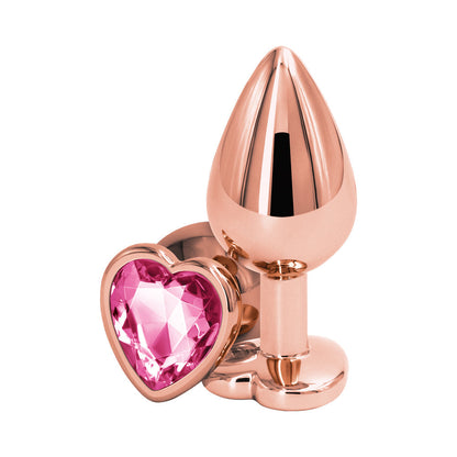 NS Novelties Rear Assets Rose Gold Heart Plug 7