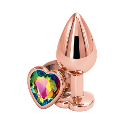 NS Novelties Rear Assets Rose Gold Heart Plug 8