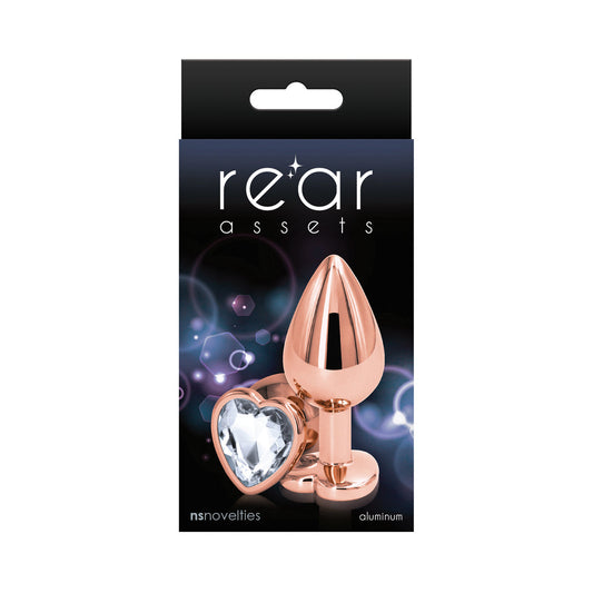 NS Novelties Rear Assets Rose Gold Heart Plug 