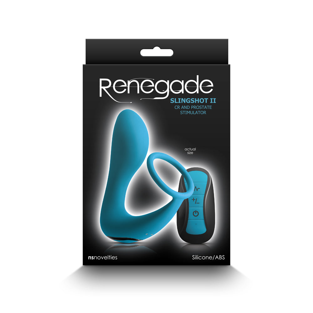 NS Novelties Renegade Slingshot II Cock Ring & Prostate Stimulator Teal 