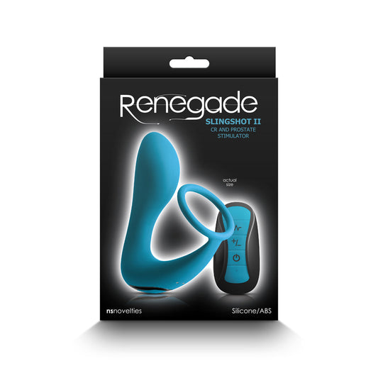 NS Novelties Renegade Slingshot II Cock Ring & Prostate Stimulator Teal 