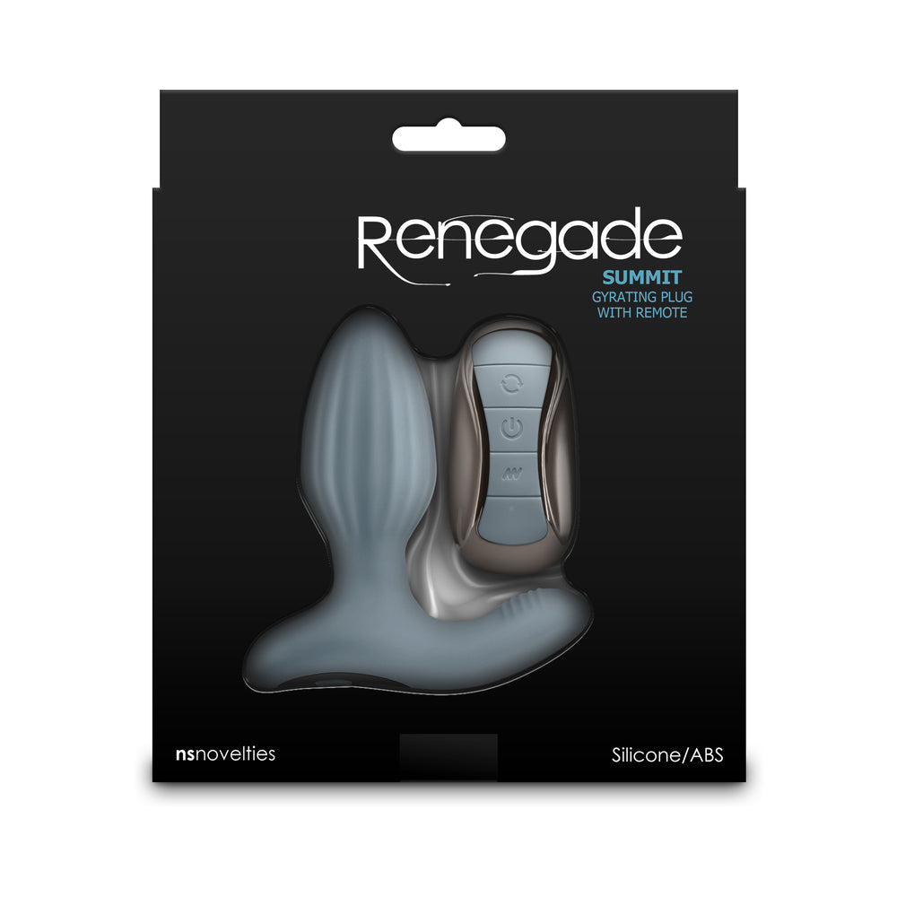 NS Novelties Renegade Summit Rechargeable Gyrating Plug with Remote Gray 3