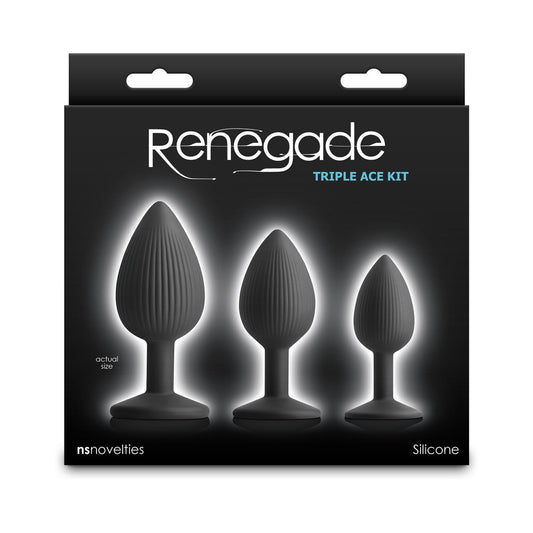 NS Novelties Renegade Triple Ace Plug Kit Black 