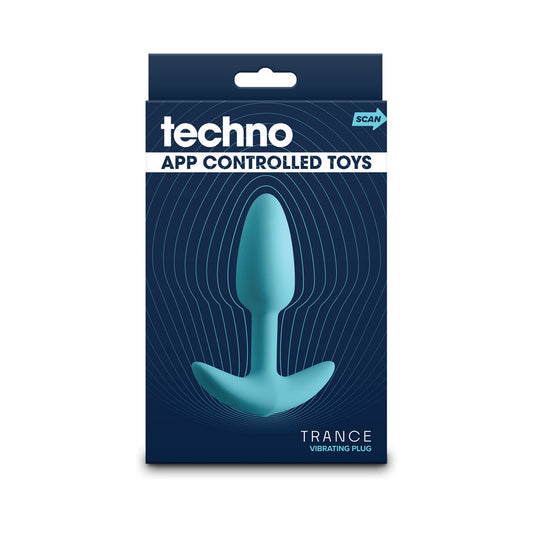 NS Novelties Techno Trance App-controlled Vibrating Plug with Remote Blue 