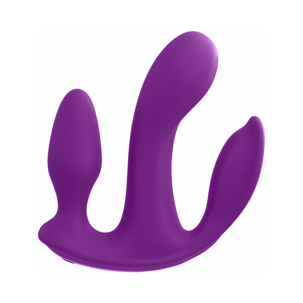 Pipedream 3Some Total Ecstasy Triple Stimulation Silicone Vibrator Purple1