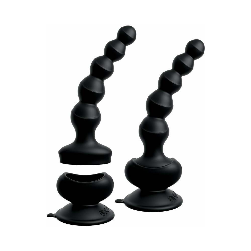Pipedream 3Some Wall Banger Vibrating Anal Beads With Suction Cup Black3