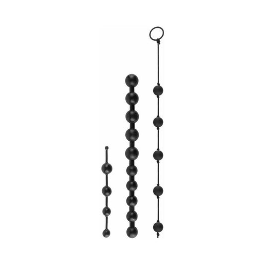 Pipedream Anal Fantasy Collection 3-Piece Silicone Beginner's Bead Kit Black1