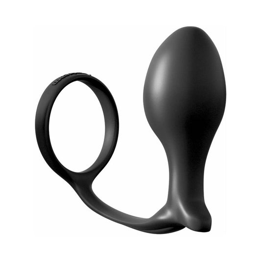 Pipedream Anal Fantasy Collection Silicone Ass-Gasm Cock Ring Advanced Plug Black1