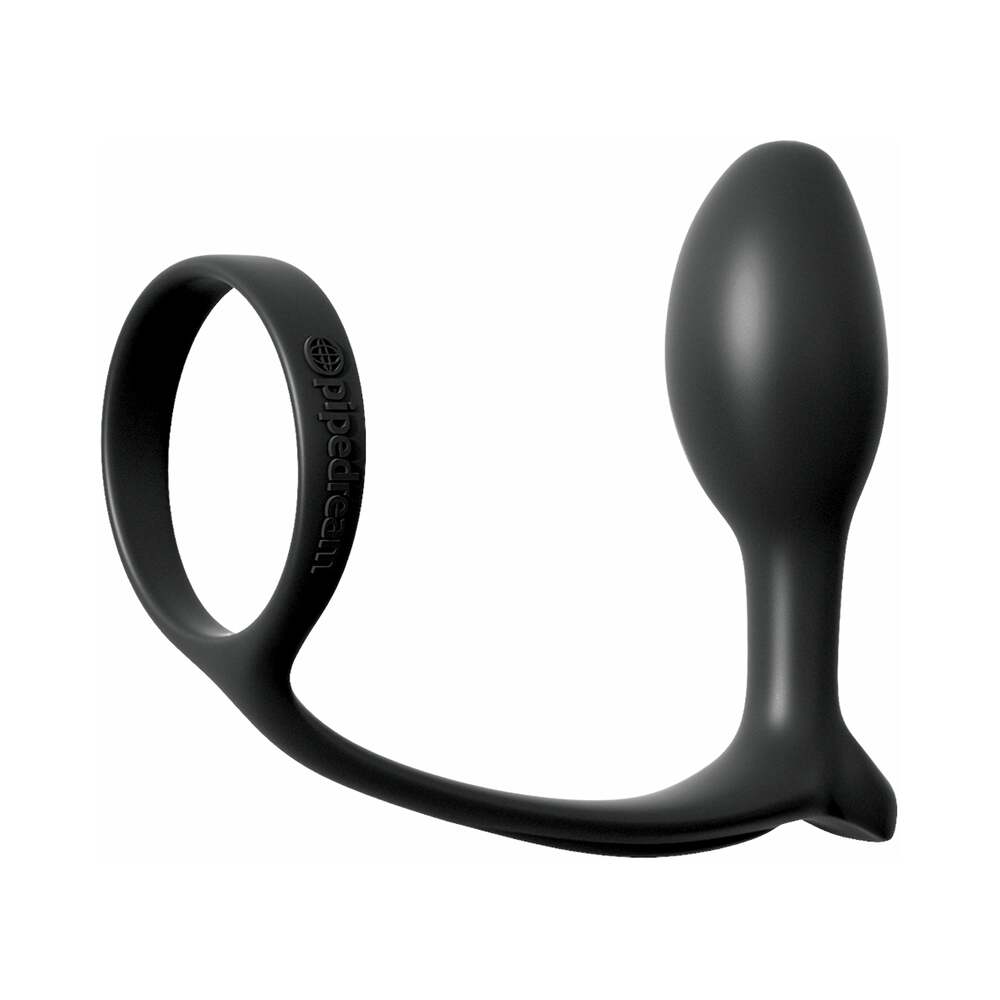 Pipedream Anal Fantasy Collection Silicone Ass-Gasm Cock Ring Beginner's Plug Black1