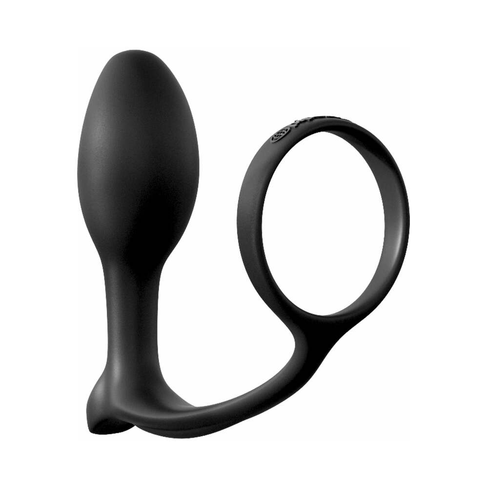Pipedream Anal Fantasy Collection Silicone Ass-Gasm Cock Ring Beginner's Plug Black3