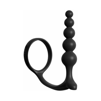 Pipedream Anal Fantasy Collection Silicone Ass-Gasm Cockring Anal Beads Black2