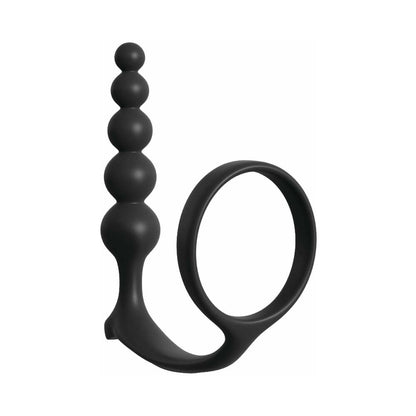 Pipedream Anal Fantasy Collection Silicone Ass-Gasm Cockring Anal Beads Black3