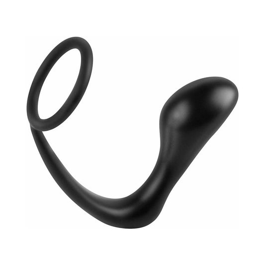 Pipedream Anal Fantasy Collection Silicone Ass-Gasm Cockring Plug Black1