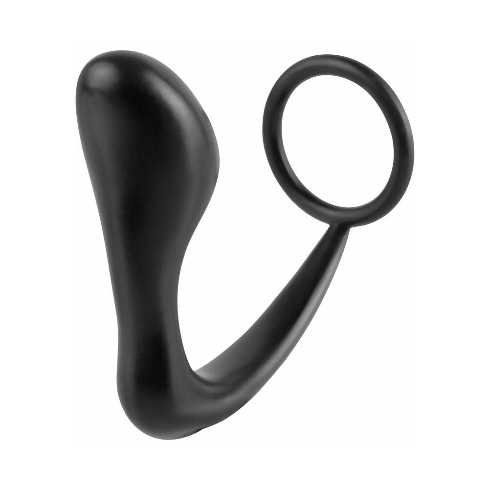 Pipedream Anal Fantasy Collection Silicone Ass-Gasm Cockring Plug Black2