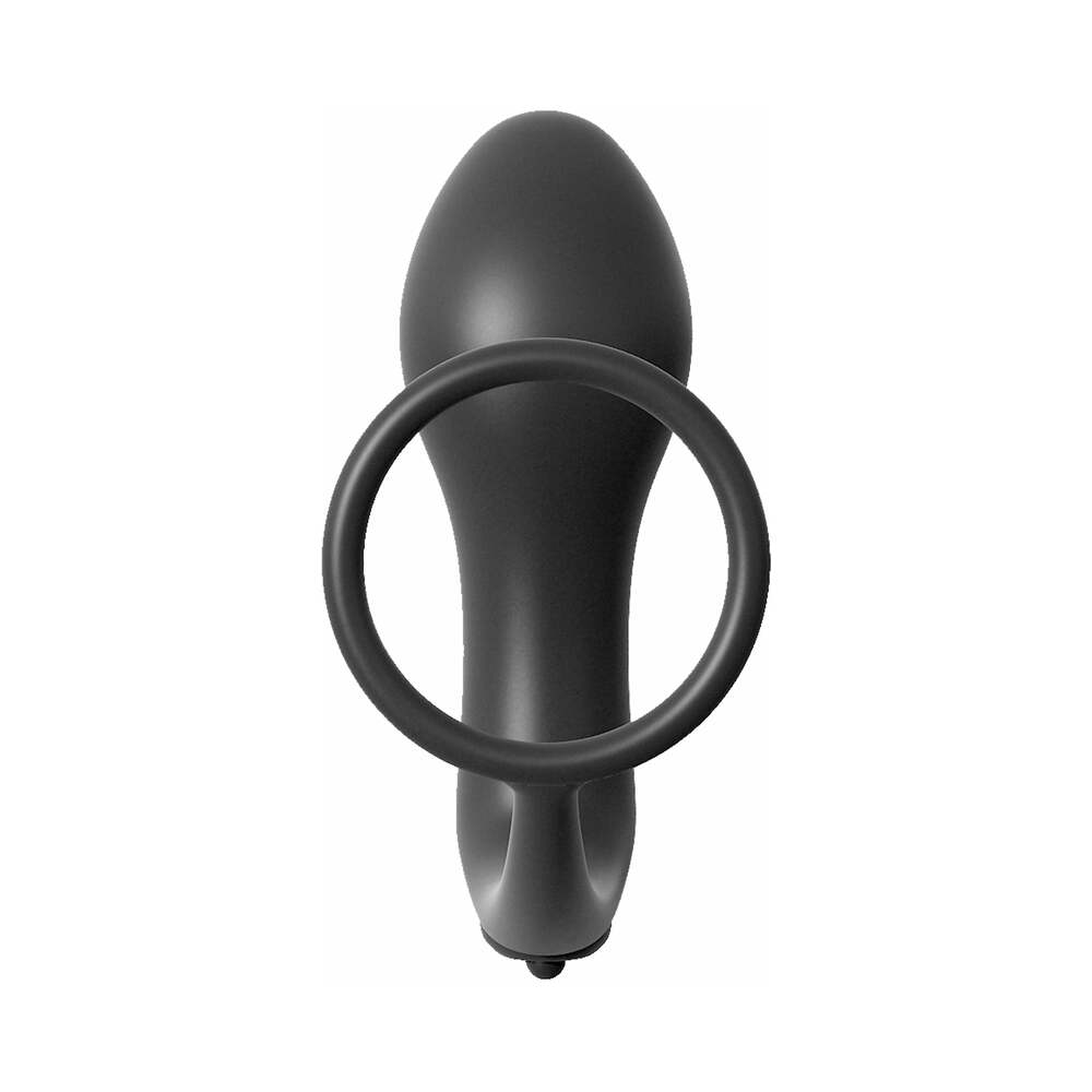Pipedream Anal Fantasy Collection Silicone Ass-Gasm Vibrating Cockring & Plug Black2