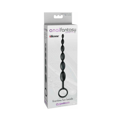 Pipedream Anal Fantasy Collection Silicone First-Time Fun Beads Black 