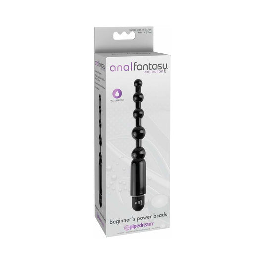 Pipedream Anal Fantasy Collection Vibrating Beginner's Power Beads Black 