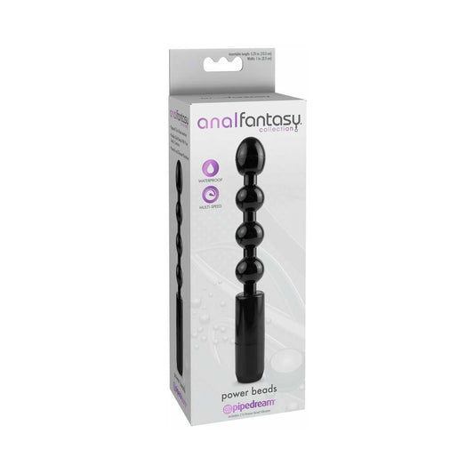 Pipedream Anal Fantasy Collection Vibrating Power Beads Black 