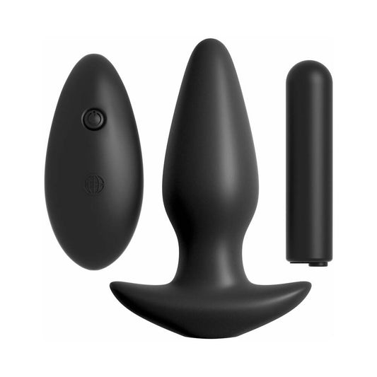 Pipedream Anal Fantasy Collection Vibrating Remote Control Silicone Plug Black1