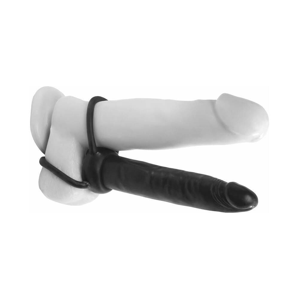 Pipedream Anal Fantasy Double Trouble 6 in. Dual-Entry Strap-On Dildo Black2